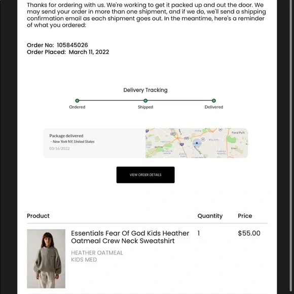 🔴SOLD🔴 Essentials Fear Of God Kids Heather Oatmeal Crew Neck Sweatshirt - Picture 10 of 12